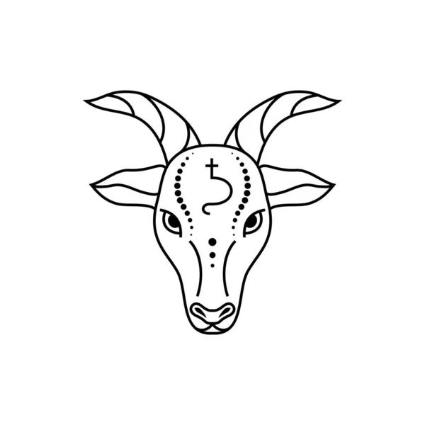 Signo del zodíaco capricornio — Vector de stock