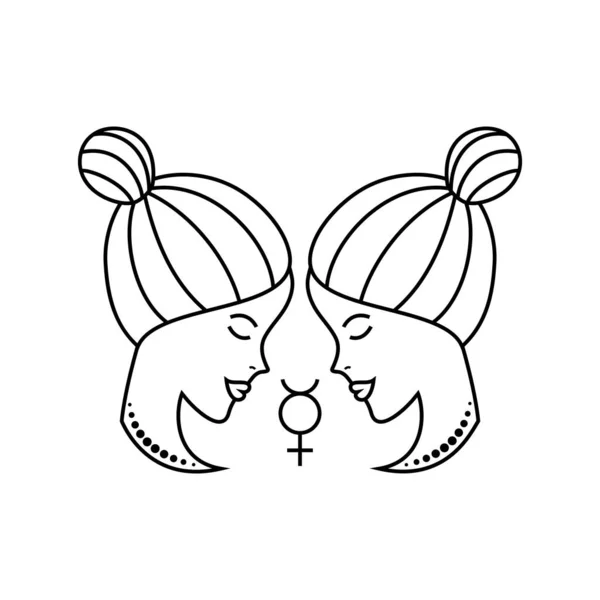Gémeaux signe du zodiaque — Image vectorielle