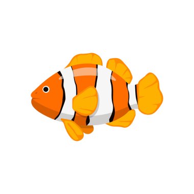 Çizgi film stili palyaço balığı.