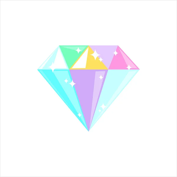 Diamante em estilo cartoon — Vetor de Stock