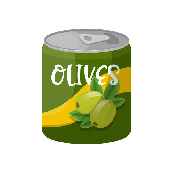 Contenitore con olive — Vettoriale Stock