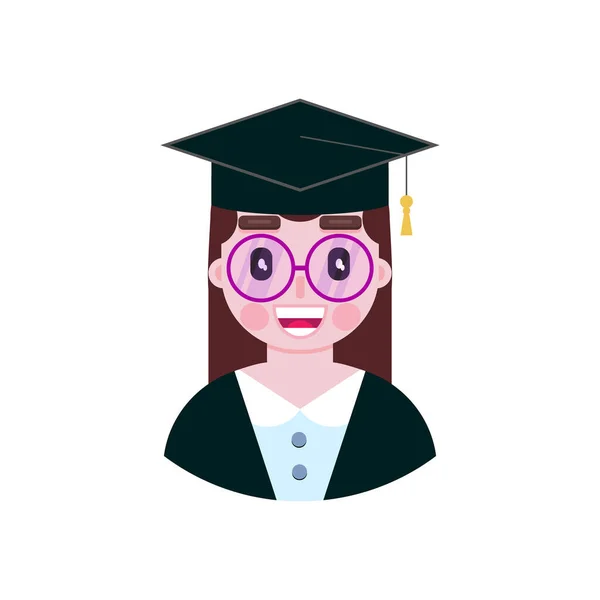 Woman student in flat style — Stock Vector