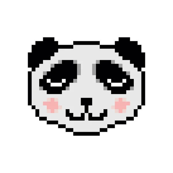 Ours panda dans le style pixel art — Image vectorielle