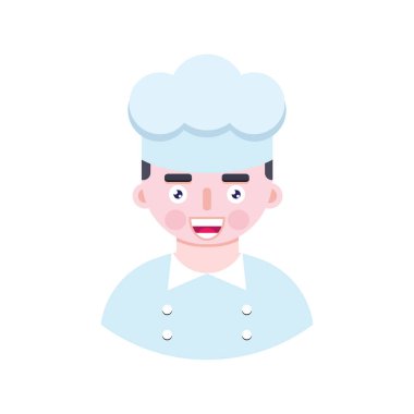 Adam düz bir şekilde yemek pişiriyor.