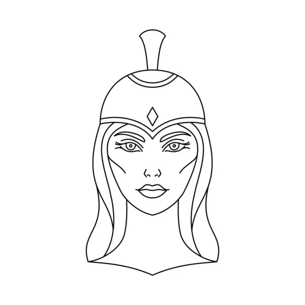 Diosa griega de la guerra Atenea. — Vector de stock