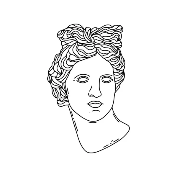 Griechischer Gott Apollo im Doodle-Stil — Stockvektor