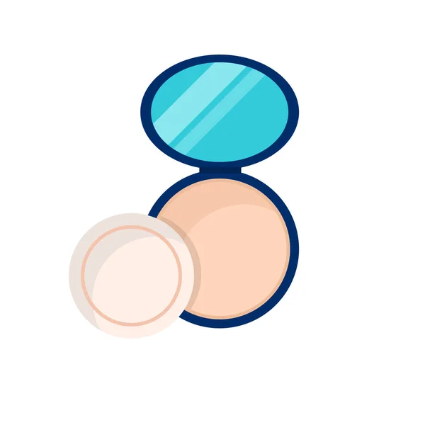 Cosmetic powder in flat style — Image vectorielle