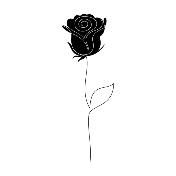 Fleur rose sur blanc — Image vectorielle