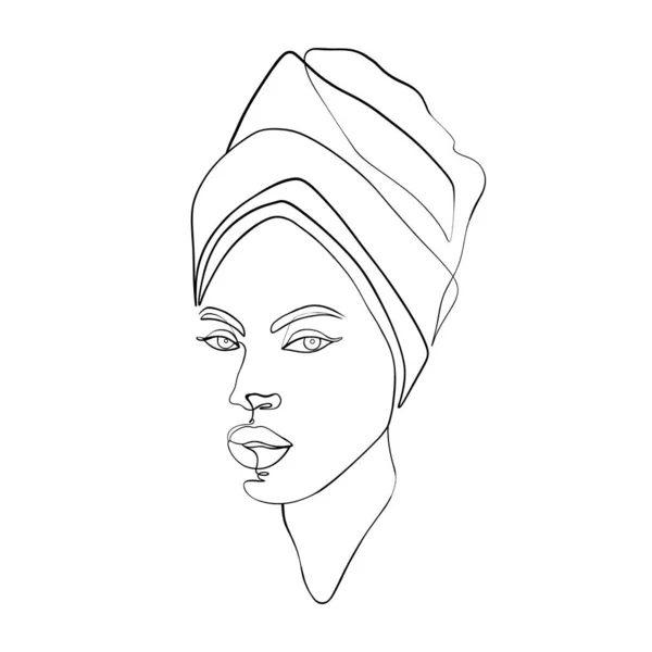 Croquis Femme Dans Style Linéaire Minimal Sur Fond Blanc — Image vectorielle