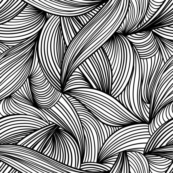 Abstract Striped Seamless Pattern Doodle Style — Image vectorielle