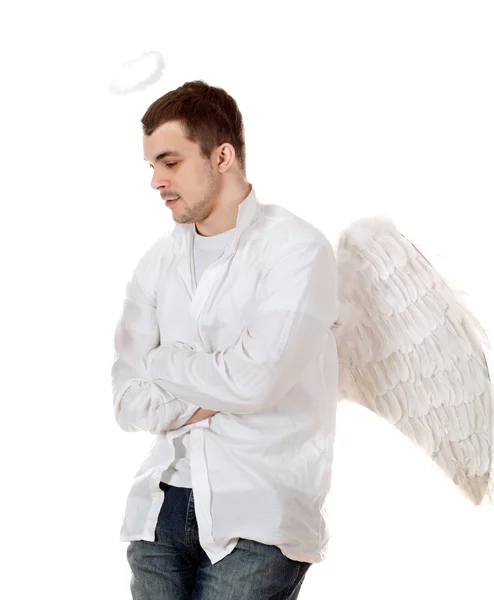 Bonito anjo masculino . — Fotografia de Stock