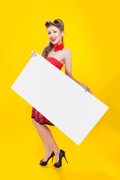 Pin-up girl in american style — Stock Photo, Image