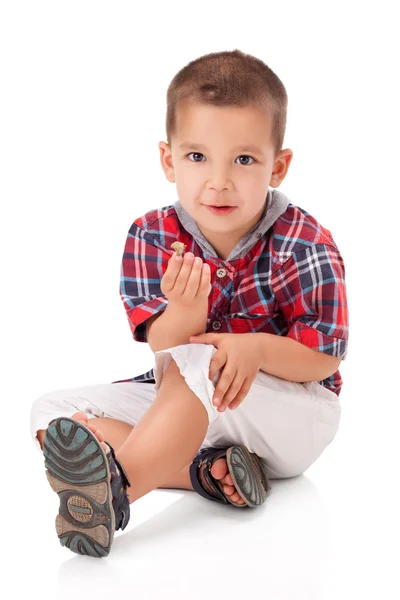 Pequeno menino bonito — Fotografia de Stock