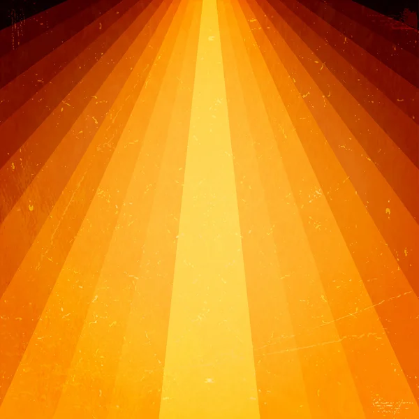 Golden light beams with grunge elements — Stock Vector