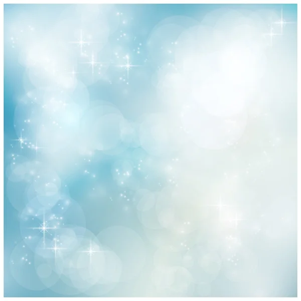 Argent bleu hiver, Noël bokeh — Image vectorielle