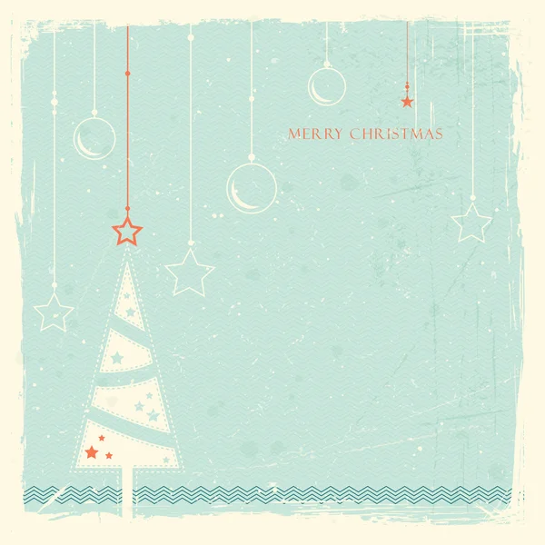 Grunge background with Christmas tree — Stock Vector