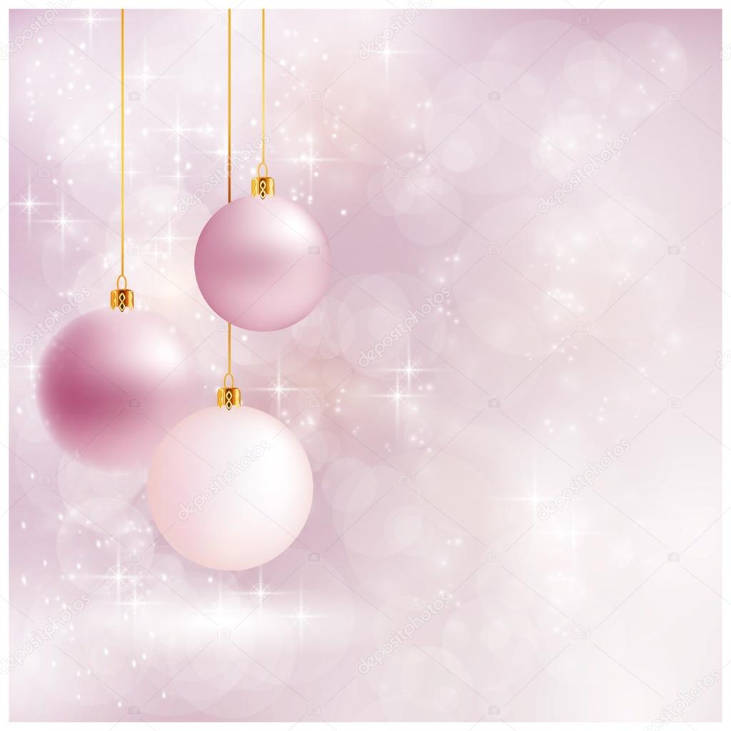Soft and blurry Christmas background with baubles