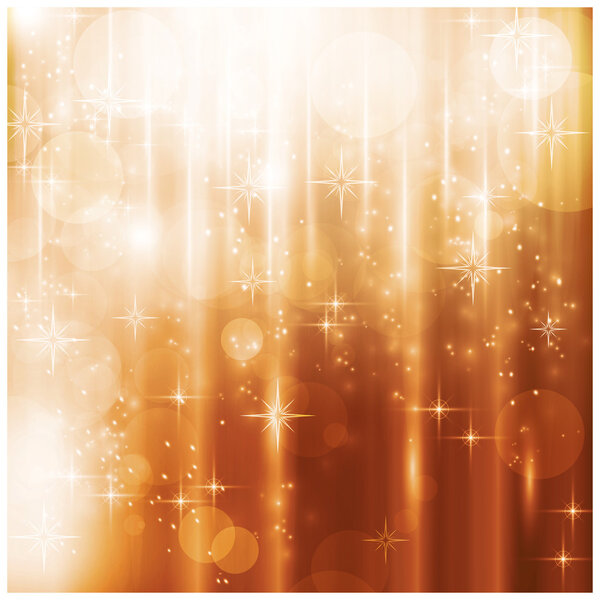 Искрящиеся огни и звезды Рождественская открытка
