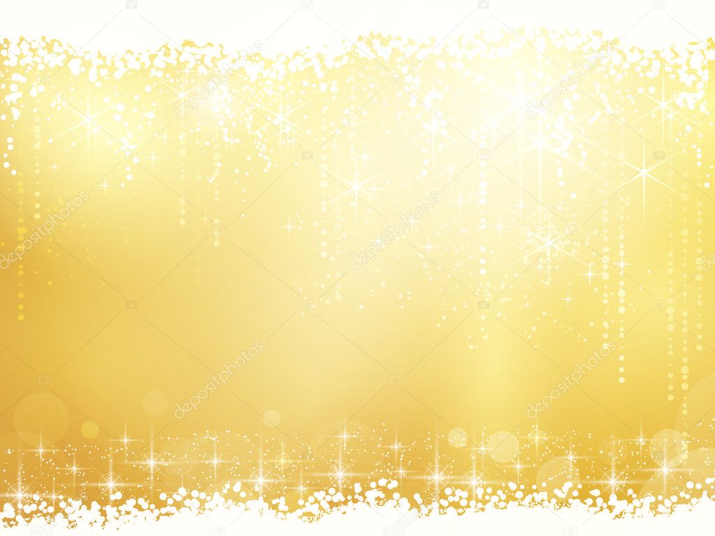 Abstract background with stars, snowfall and light effects