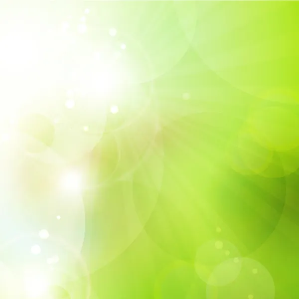 Fond bokeh vert abstrait avec lumières — Image vectorielle