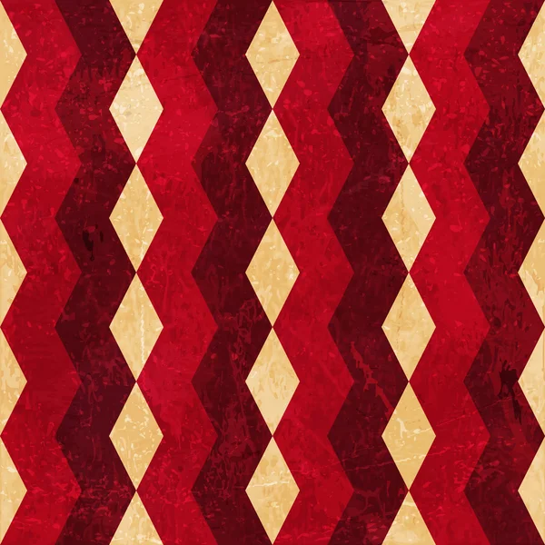 Rosso beige rombo grunge sfondo — Vettoriale Stock