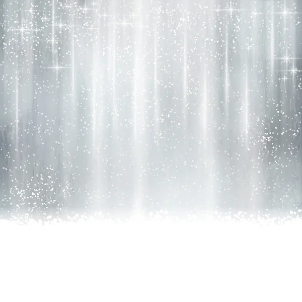 抽象的银色圣诞，冬天背景 — 图库矢量图片