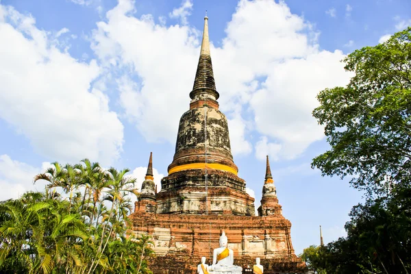 Old Temple of Ayuthaya, in Thailand — стоковое фото