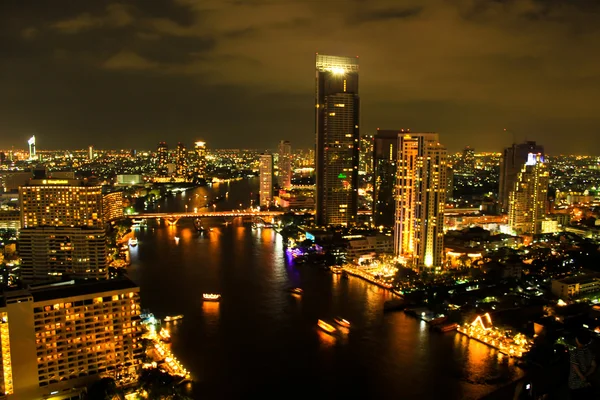 Pohled přes město bangkok — Stock fotografie