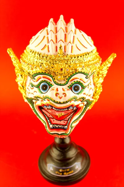 Macierzystego tajskim stylu gigant maski, wykorzystanie w królewskiej wydajności, khon w — Zdjęcie stockowe