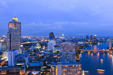 Bangkok şehir Üstten Görünüm