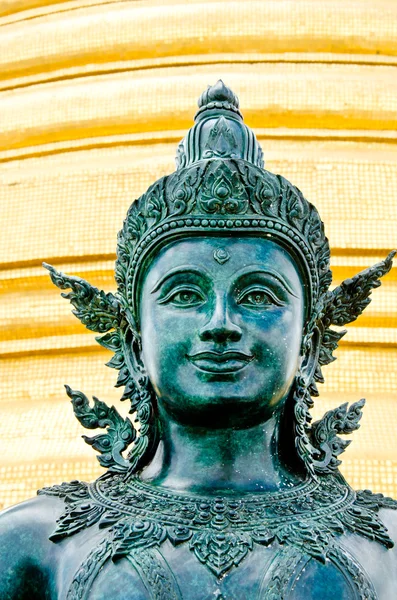 Zelený socha v Thajsku — Stock fotografie