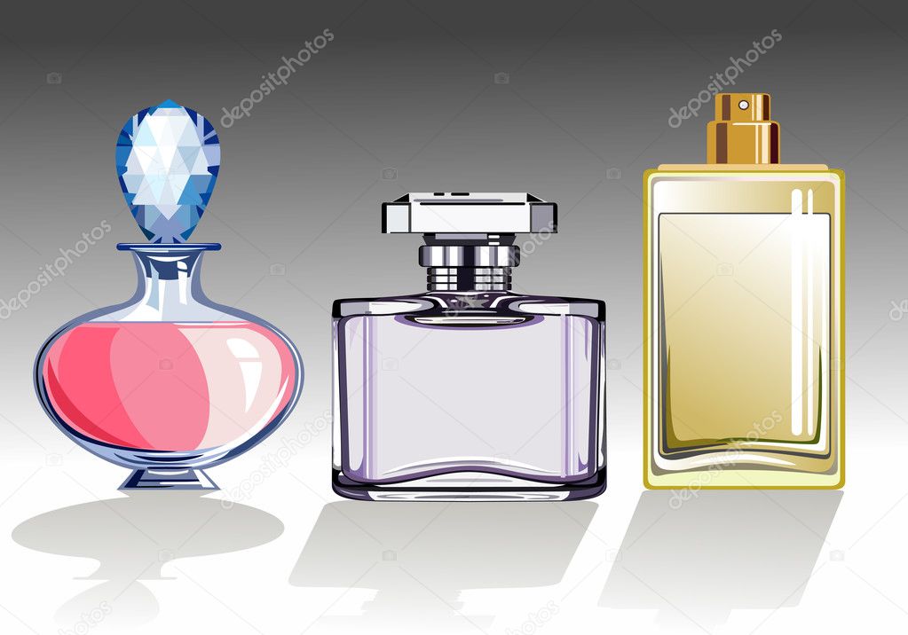 Set of perfume bottles