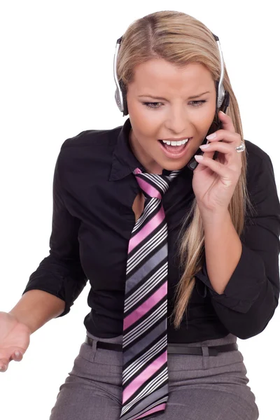 Operatore di call center molestato — Foto Stock