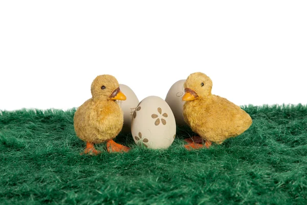 Little yellow Easter ducklings — Stock Photo, Image