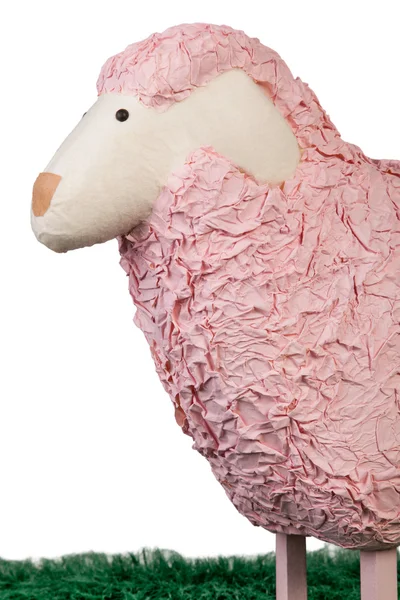 Woolly pink toy sheep — Stock Photo, Image
