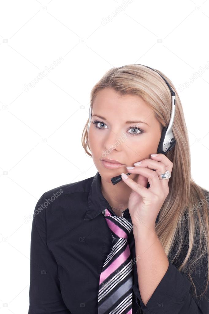 Female call center agent