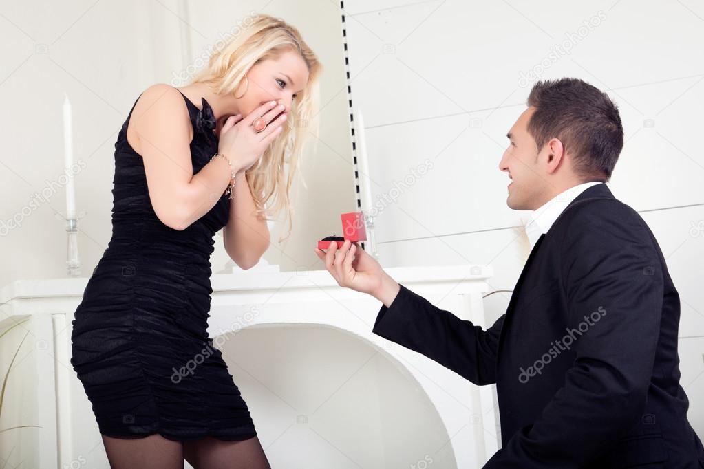 Man proposing marriage