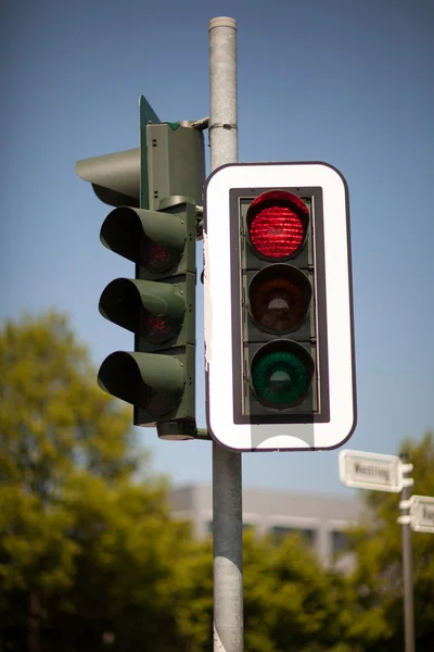 Red traffic light — Stock Photo, Image