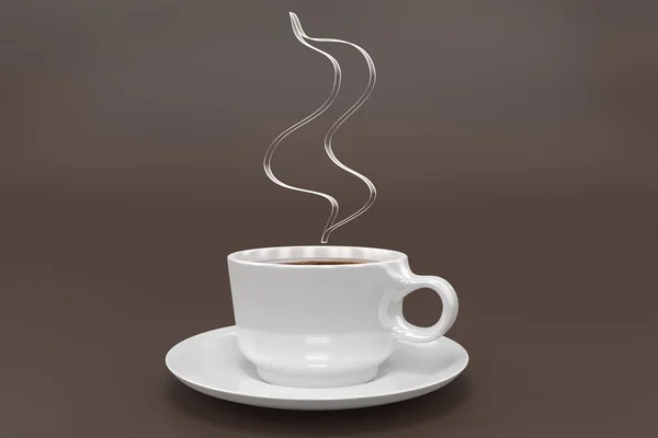 热咖啡蒸汽 — 图库照片