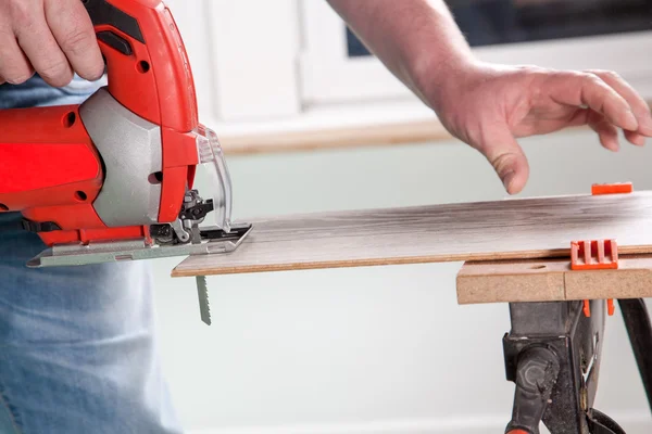 One Hand sawing — Stock Photo, Image