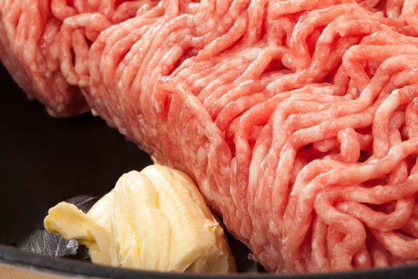 Gehakt vlees close-up — Stockfoto