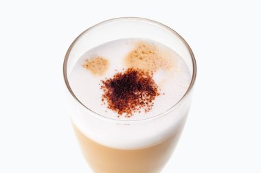 Latte macchiato Üstten Görünüm