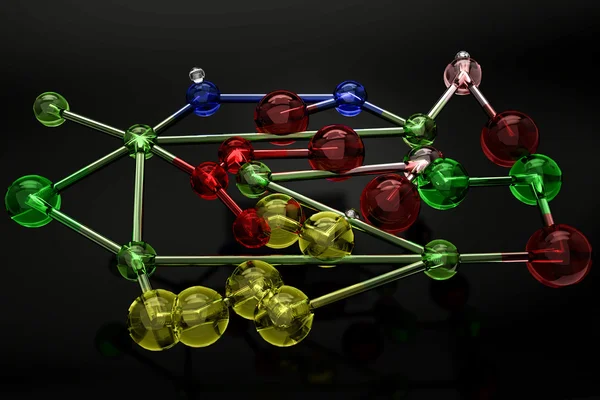 Glass Melecular structure — Stock Photo, Image