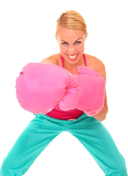 Boxing girl — Stock Photo, Image
