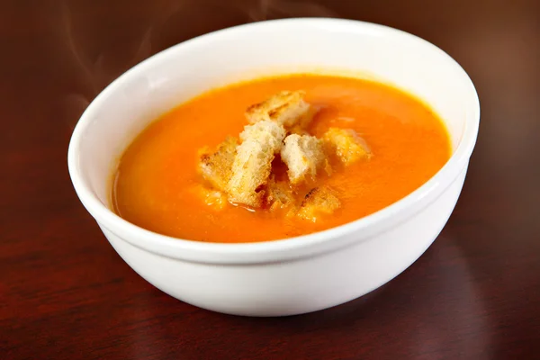 Red pepper cream soup — Stock Photo, Image