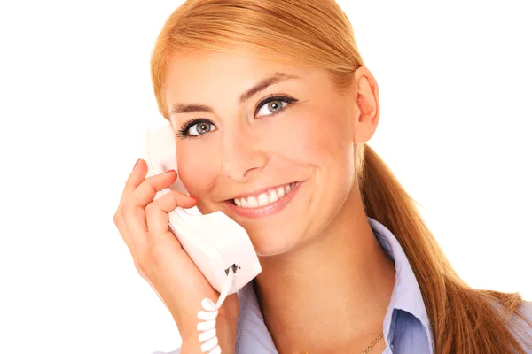 Talking on the phone — Stock Photo, Image