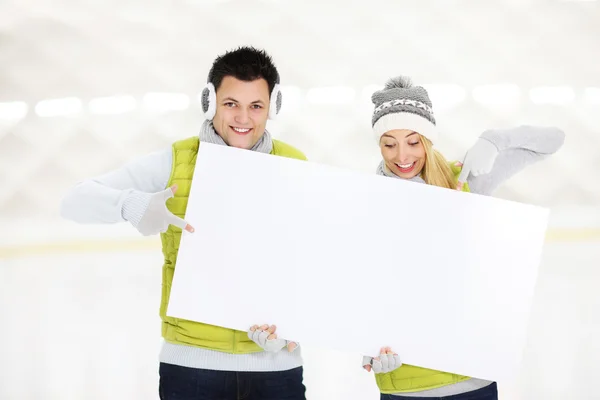 Schlittschuhlaufen mit uns! — Stockfoto