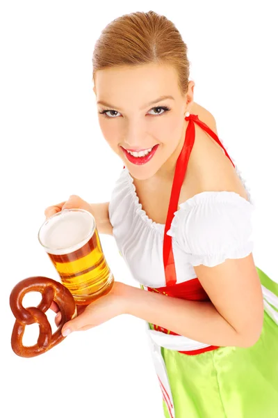 Bavarian waitress — Stock Photo, Image