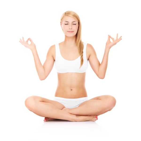 Pratica di yoga — Foto Stock