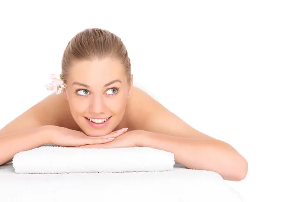 Woman in a beauty center — Stock Photo, Image